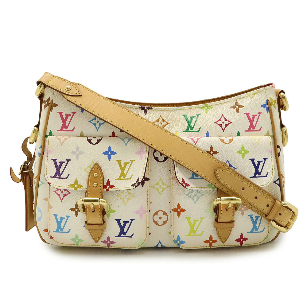 LOUIS VUITTON Monogram Multicolor Lodge Crossbody Bag Blanc White